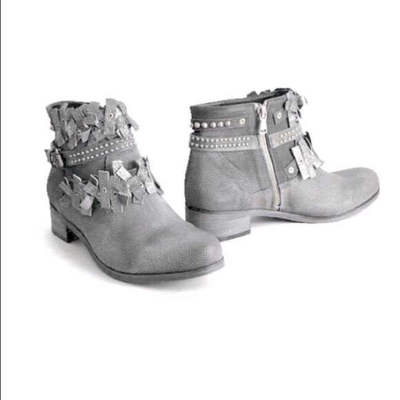 NIB OVYE by Cristina Lucchi Italian Leather Ankle Boots Size 40 (US 9.5-10) - Picture 1 of 13